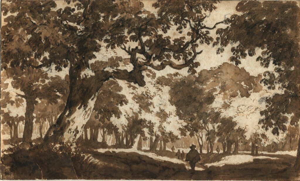 Haagse Bos door amateurschilder Jan de Bisschop 1660