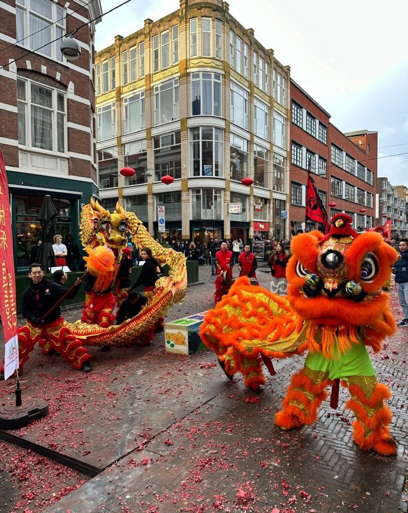 Chinese Leeuwendans in Chinatown
